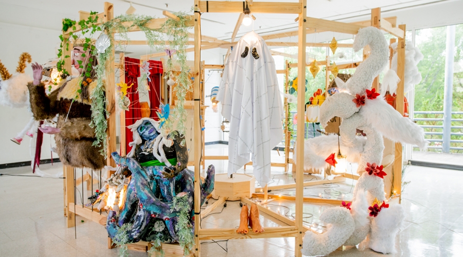 View of Counterpoint – Part I: The Tambour, exhibition organized by Martijn van Wagtendonk with collaborators. Image courtesy of the artists.